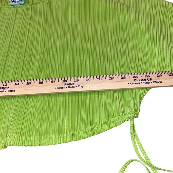 Lime Green Women's Crop Top - Picture 7 of 11